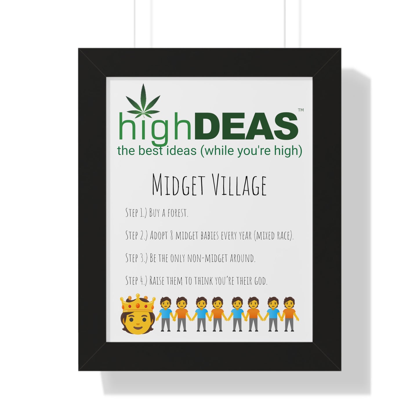highDEAS™ Framed Vertical Poster - Midget Village