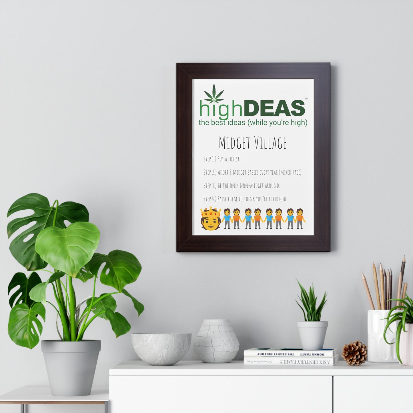 highDEAS™ Framed Vertical Poster - Midget Village