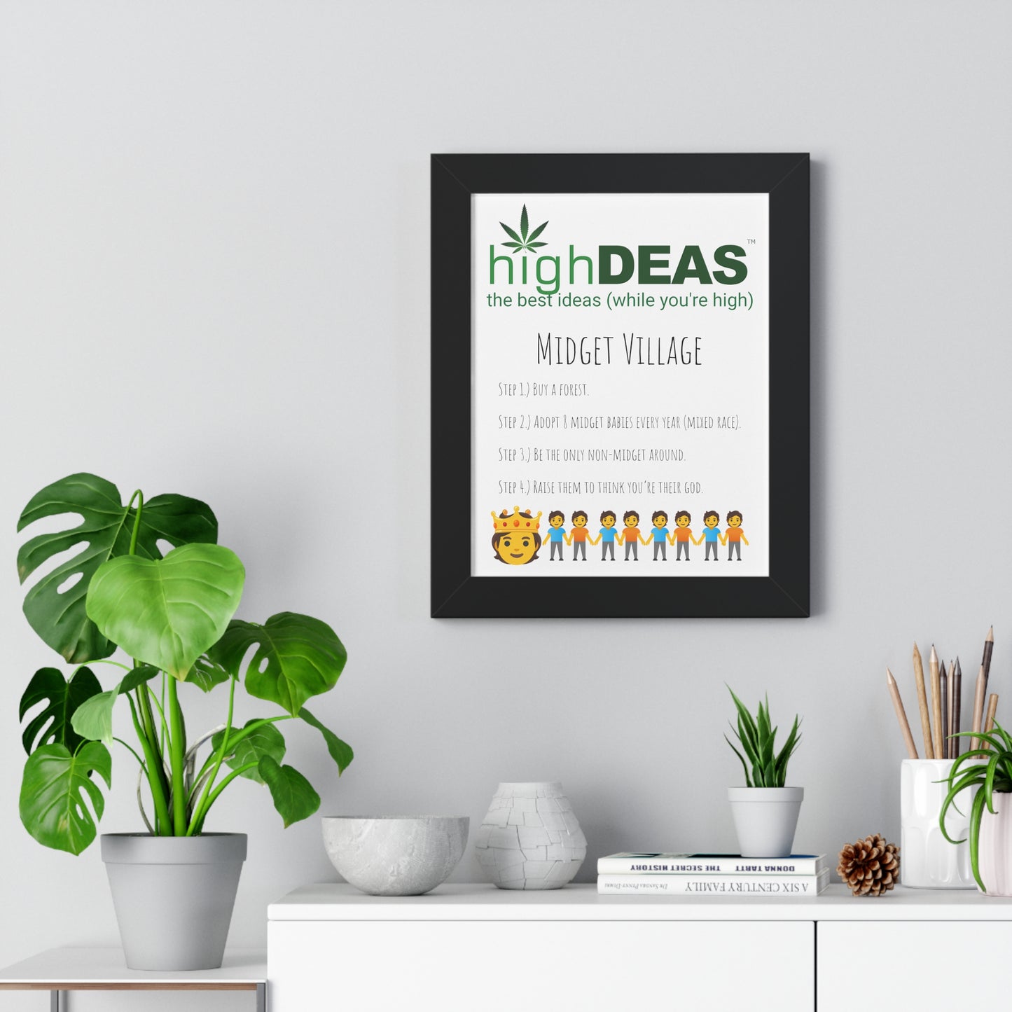 highDEAS™ Framed Vertical Poster - Midget Village