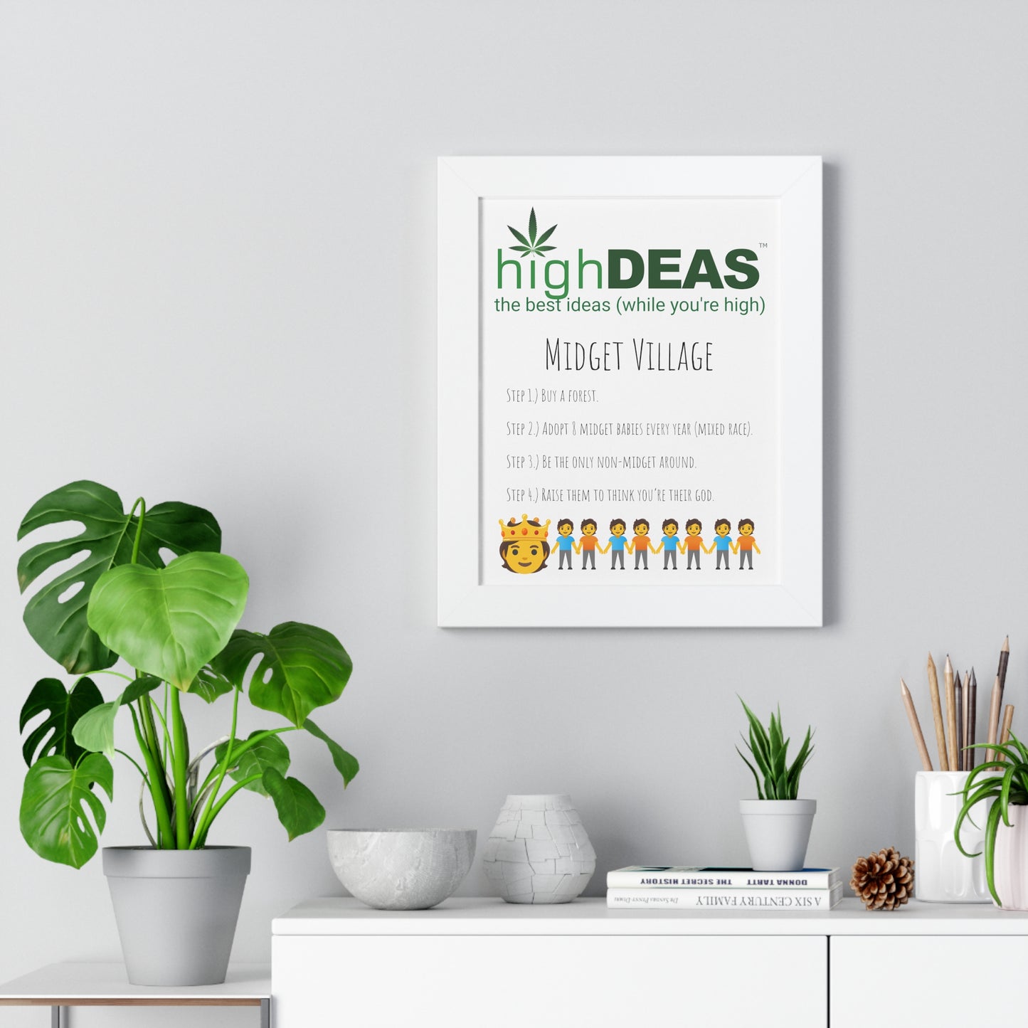 highDEAS™ Framed Vertical Poster - Midget Village