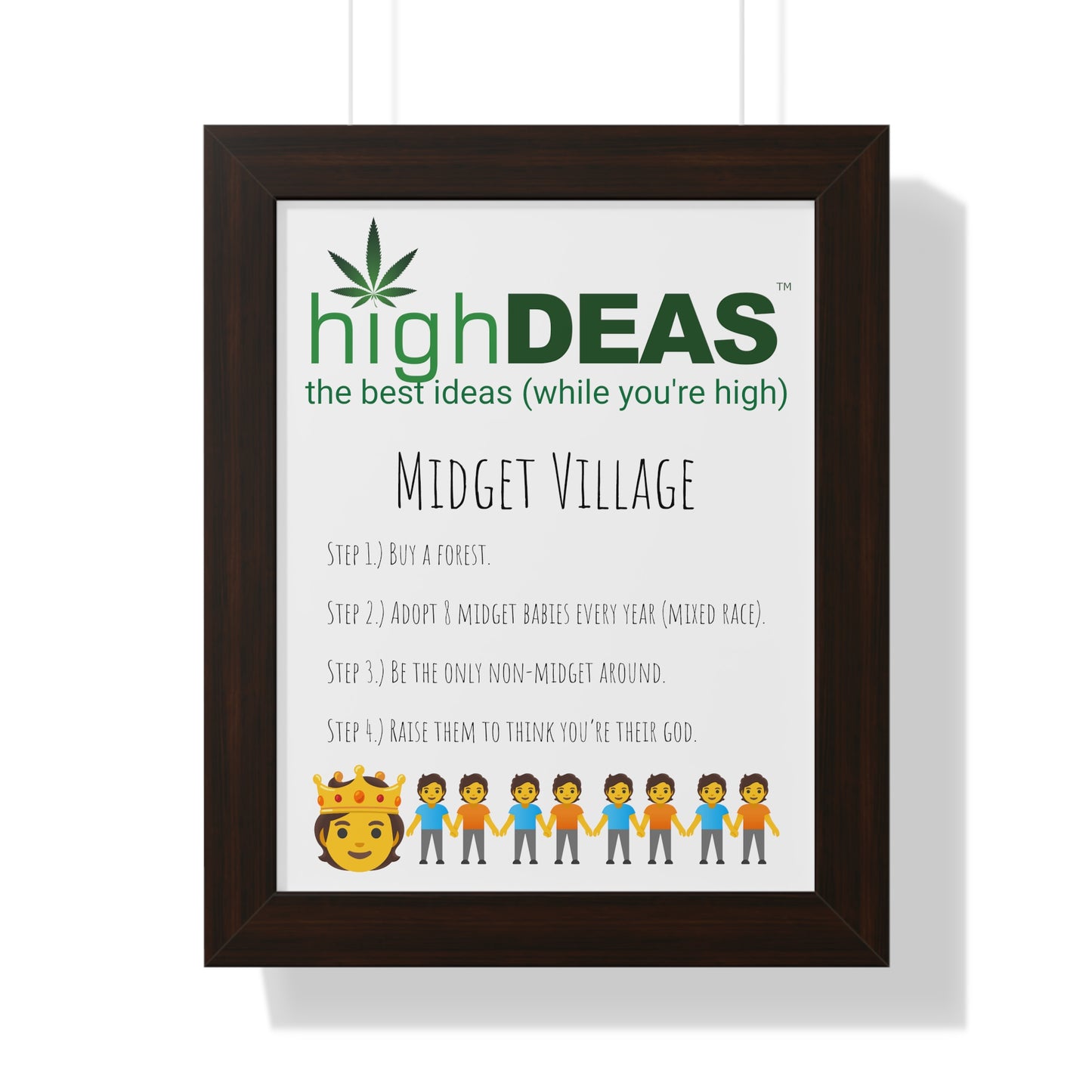 highDEAS™ Framed Vertical Poster - Midget Village
