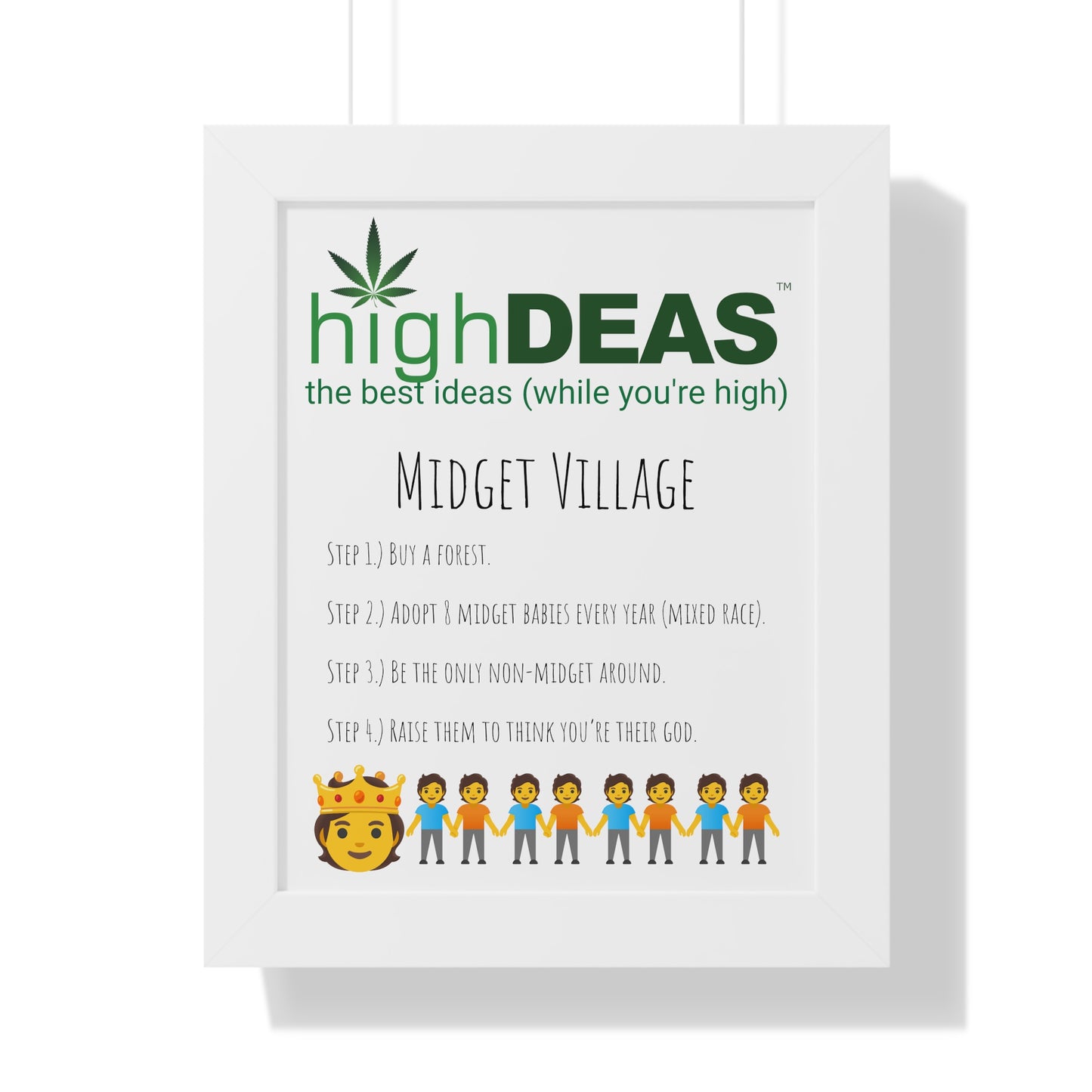highDEAS™ Framed Vertical Poster - Midget Village